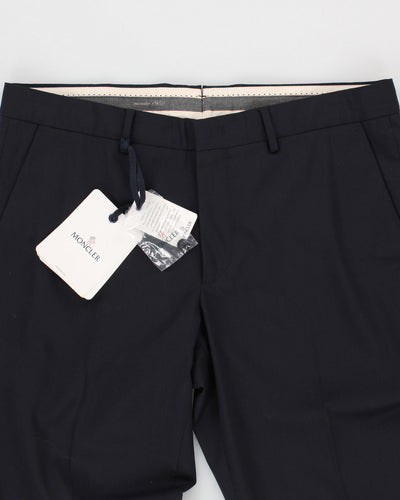 Moncler Navy Suit Trousers - W38 L36
