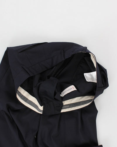 Moncler Navy Suit Trousers - W38 L36