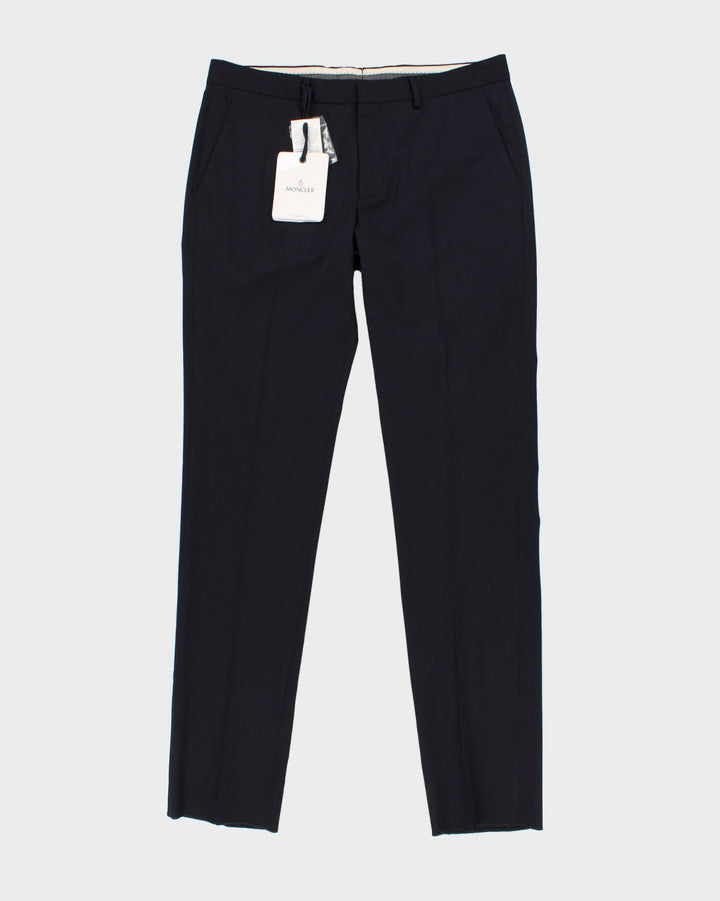 Moncler Navy Suit Trousers - W38 L36