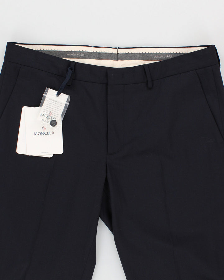 Moncler Navy Suit Trousers - W38 L36