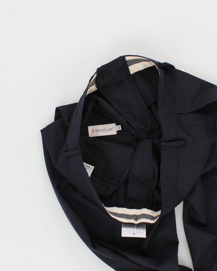 Moncler Navy Suit Trousers - W38 L36