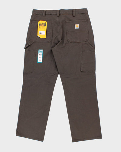 New Carhartt Relaxed Fit Duck Double-Front Utility Work Pant - W35 L30