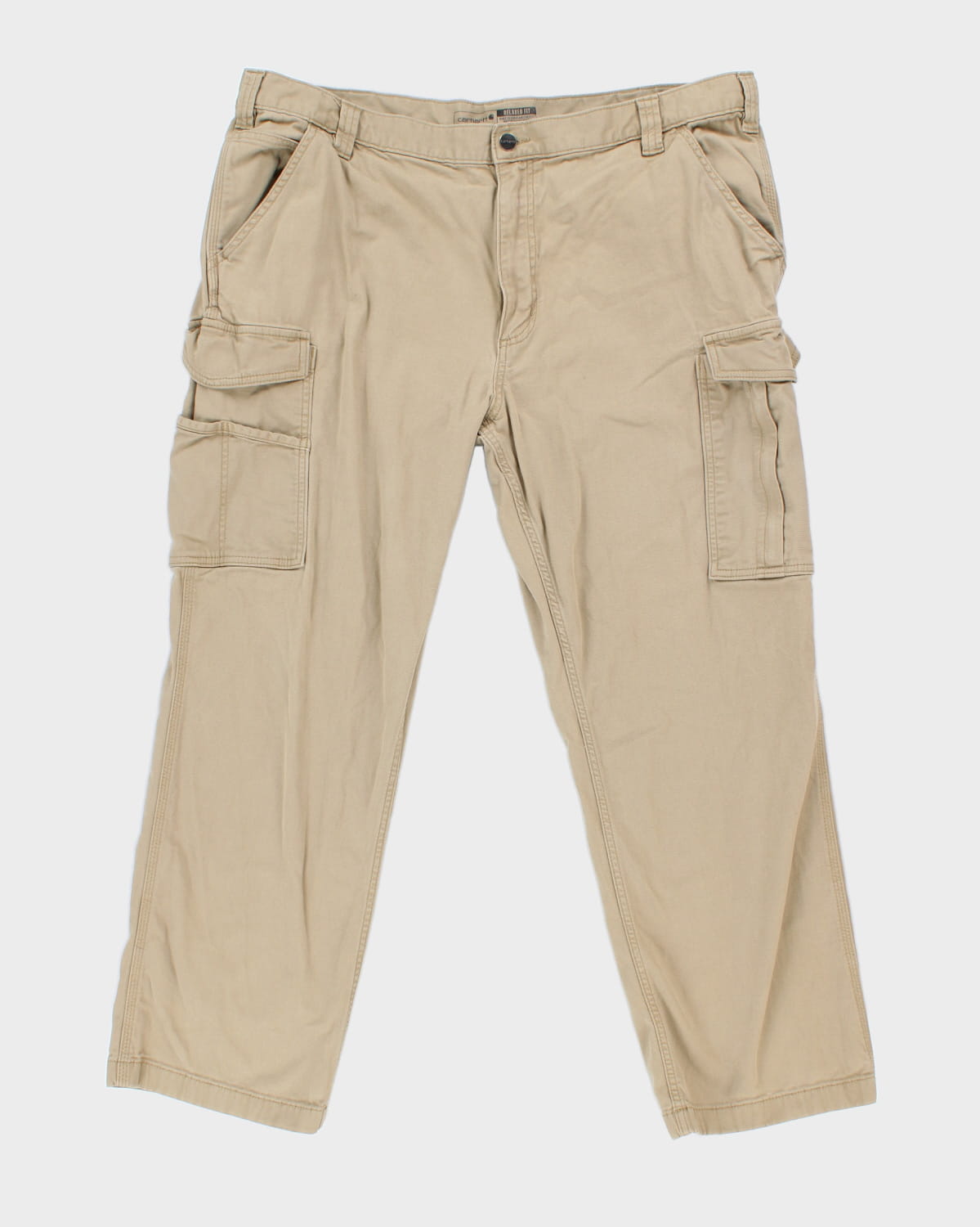 Carhart Beige Rugged Flex Relaxed Fit Cargo Trousers - W42 L30