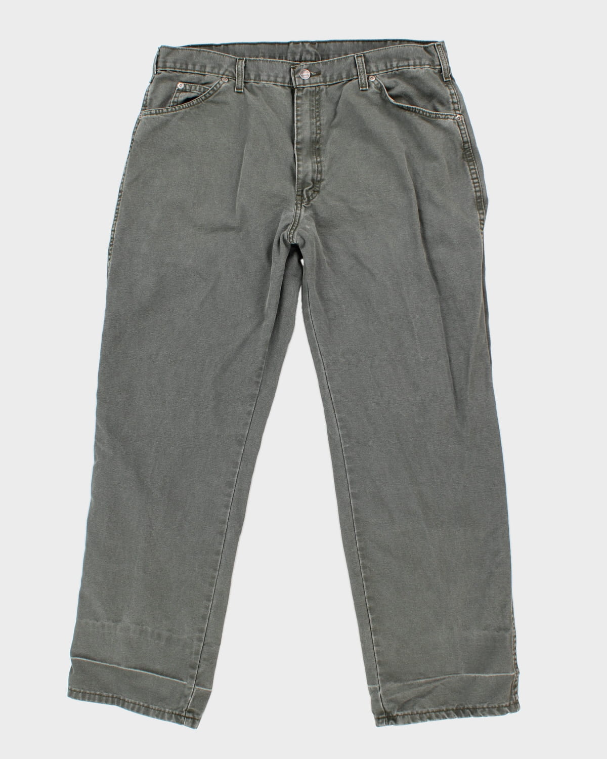Genuine Dickies Relaxed Fit Green Carpenter Trousers - W38 L30