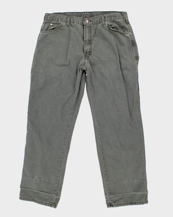Genuine Dickies Relaxed Fit Green Carpenter Trousers - W38 L30