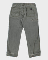 Genuine Dickies Relaxed Fit Green Carpenter Trousers - W38 L30