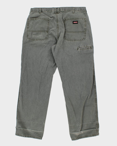 Genuine Dickies Relaxed Fit Green Carpenter Trousers - W38 L30