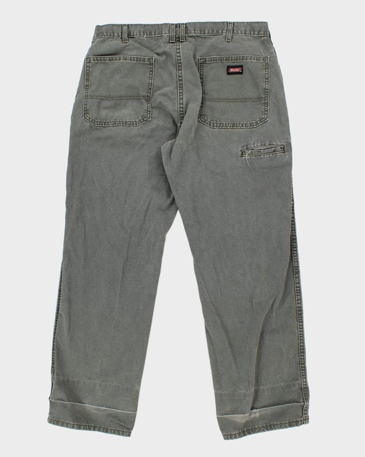 Genuine Dickies Relaxed Fit Green Carpenter Trousers - W38 L30