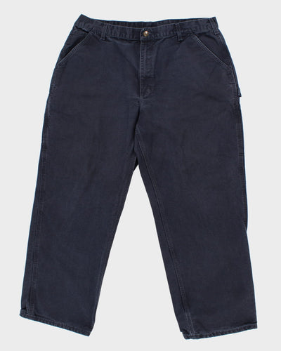 Vintage 00s Carhartt Navy Original Dungaree Fit Trousers - W40 L30