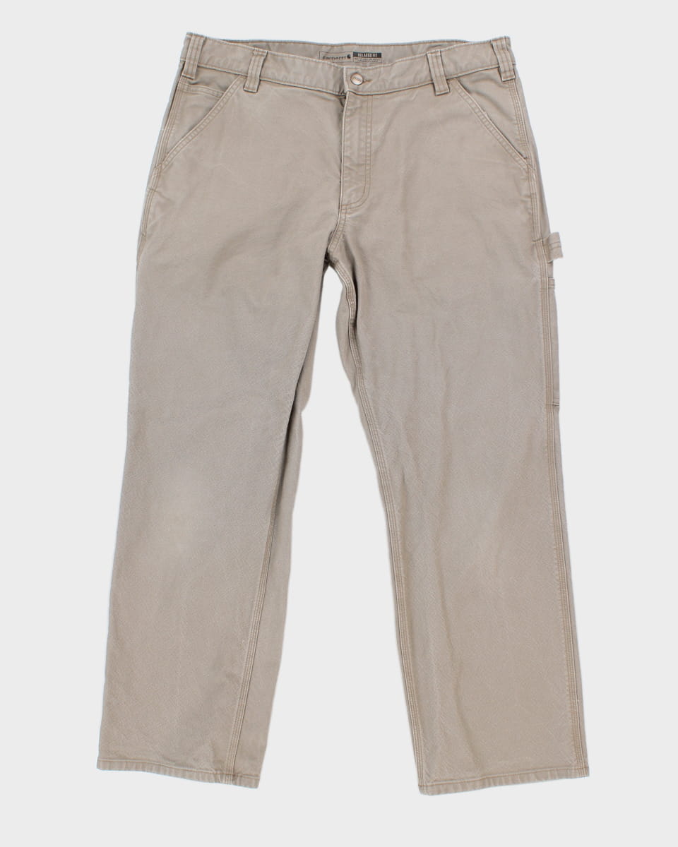 Carhartt Greige Relaxed Fit Trousers - W36 L30