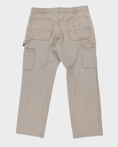 Carhartt Greige Relaxed Fit Trousers - W36 L30