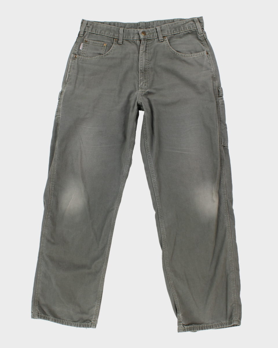 Carhartt Thrashed Green Coloured Trousers - W36 L30