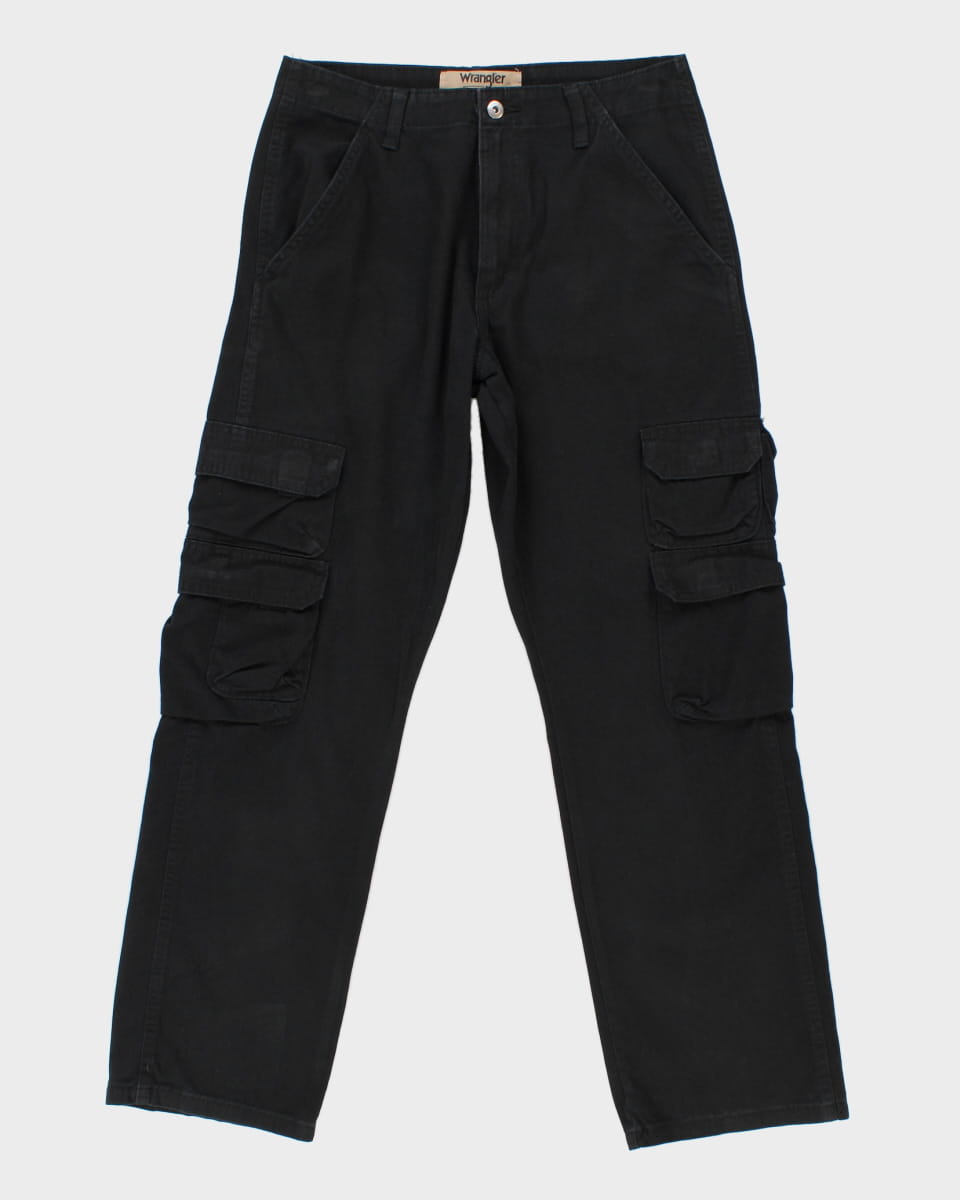 00s Wrangler Black Cargo Trousers - W29 L30