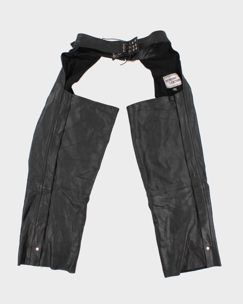 90's Bikers Leather Chaps - W:40