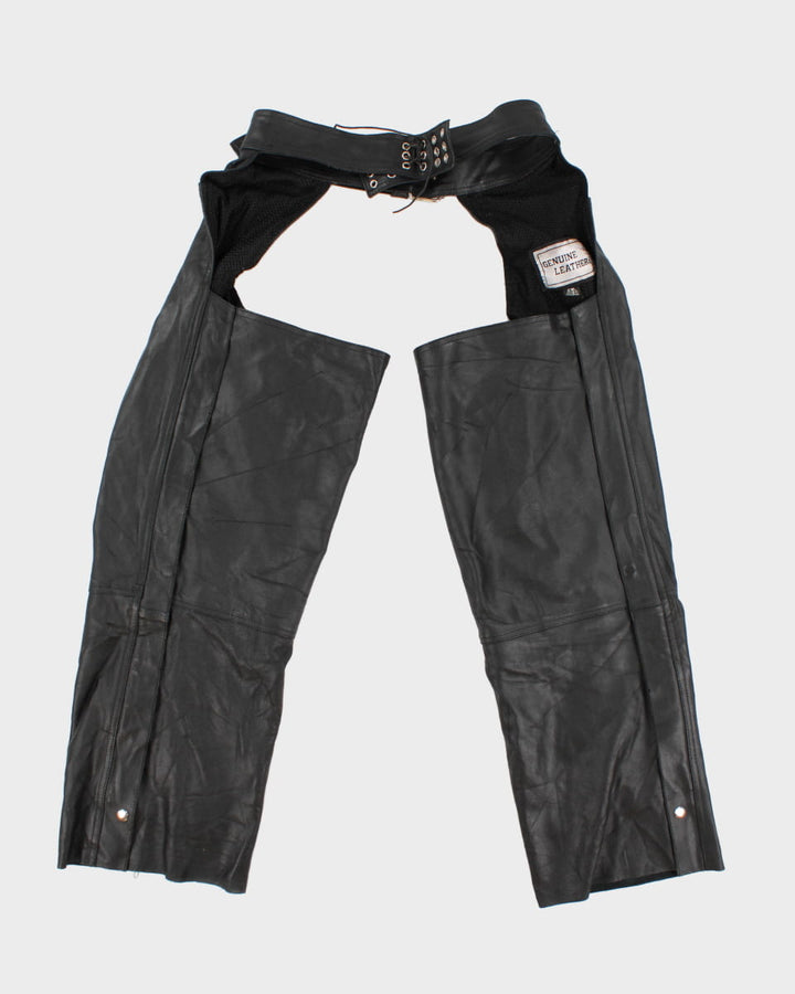 90's Bikers Leather Chaps - W:40