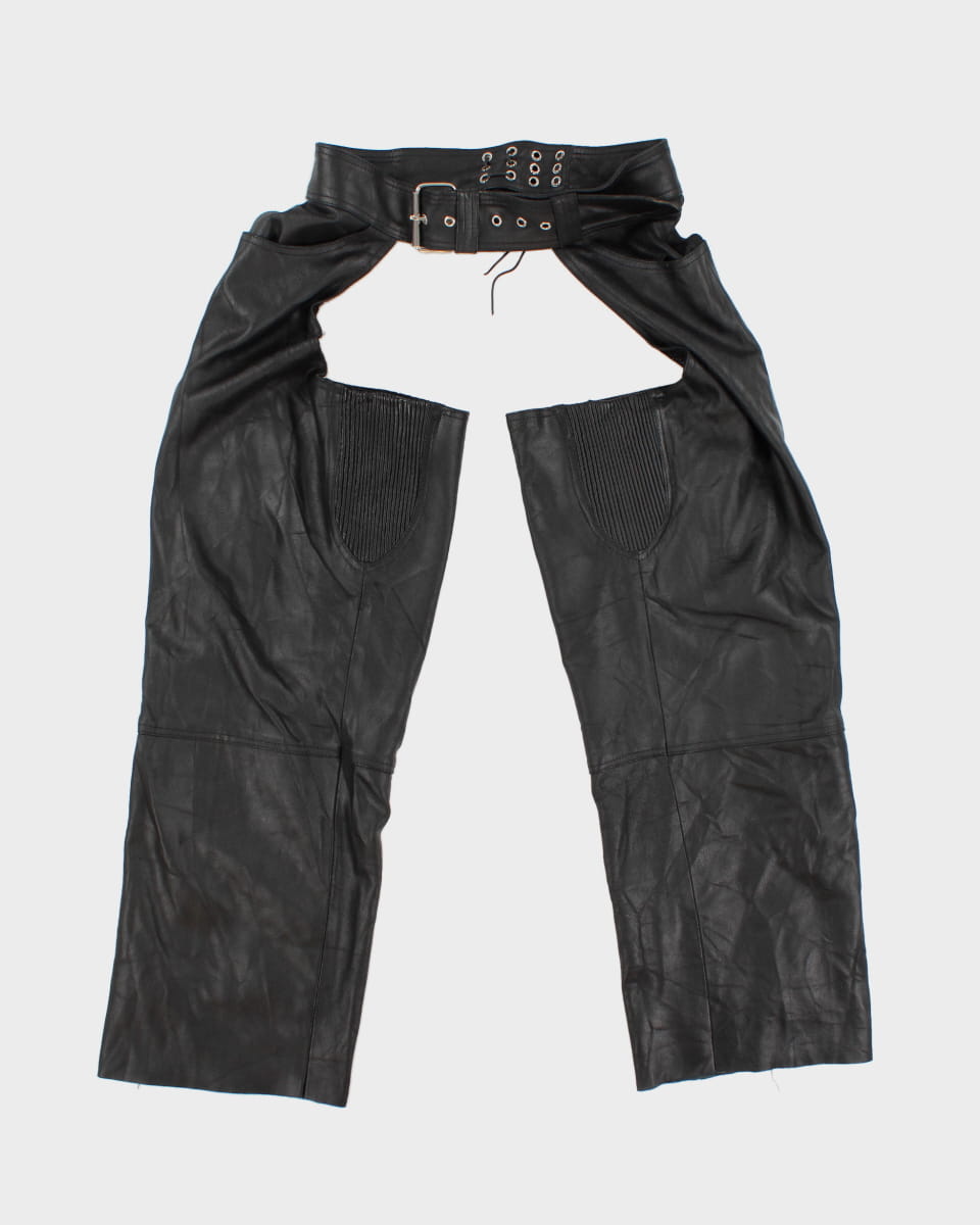 90's Bikers Leather Chaps - W:40