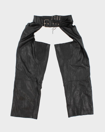 90's Bikers Leather Chaps - W:40