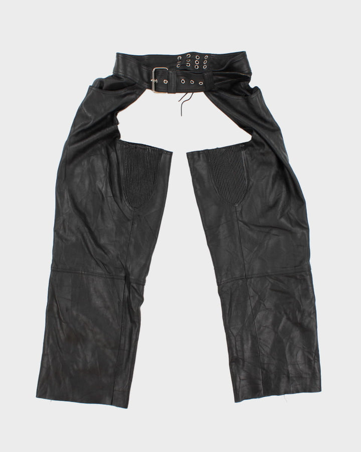 90's Bikers Leather Chaps - W:40