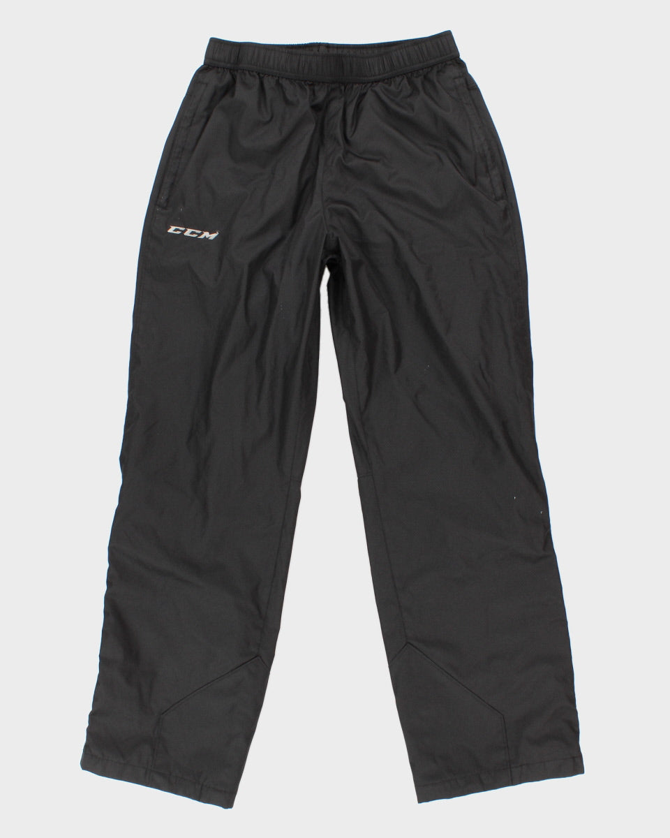 Mens Black Lined CCM Tracksuit Trousers - S