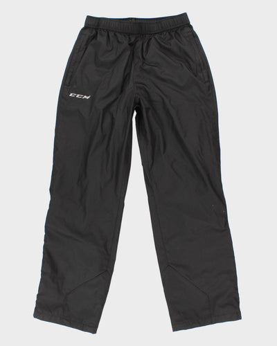 Mens Black Lined CCM Tracksuit Trousers - S