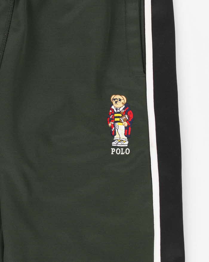 Mens Olive Green Polo Tracksuit Trousers - L