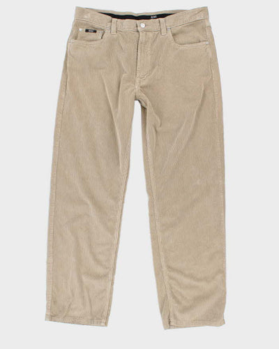 Mens Beige Boss Corduroy Trousers - W36 L31