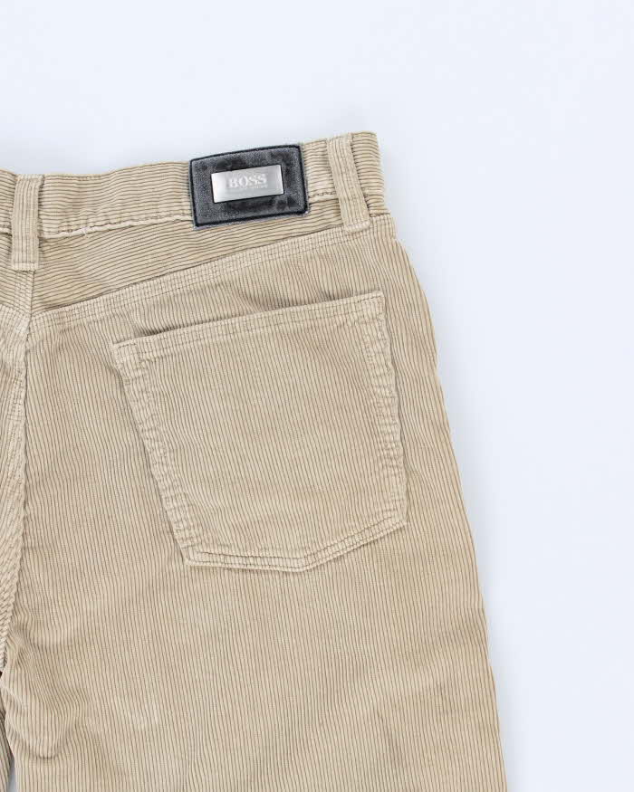 Mens Beige Boss Corduroy Trousers - W36 L31