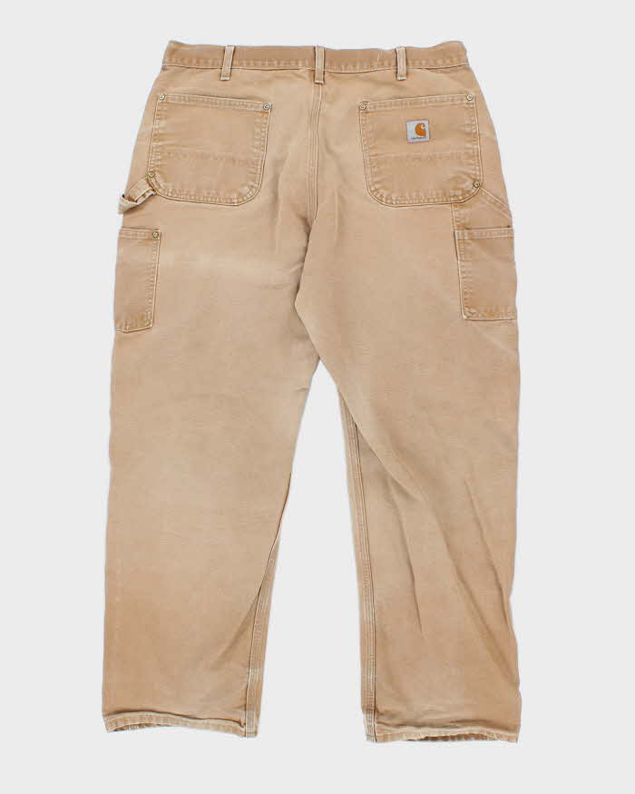 Vintage Carhartt Double Knee Faded Beige Workwear Trousers - W36 L30