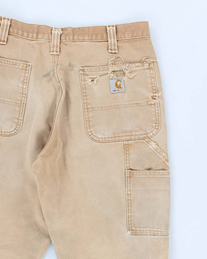 Vintage 00s Carhart Thrashed Double Knee Workwear Trousers - W32 L32