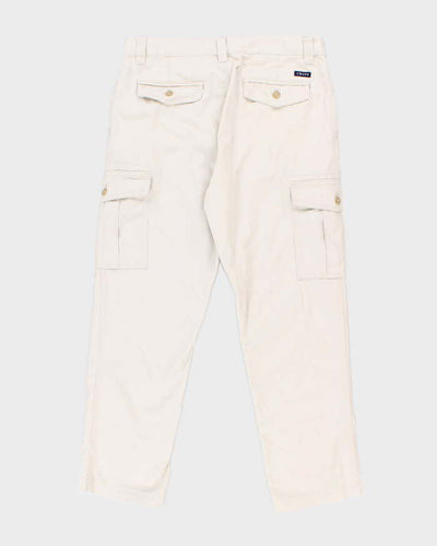 Chaps Cream Cargo Trousers - W34 L28