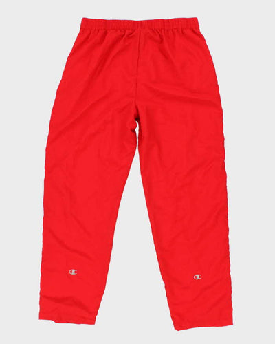 Vintage 90s Champion Red Track Bottoms - L