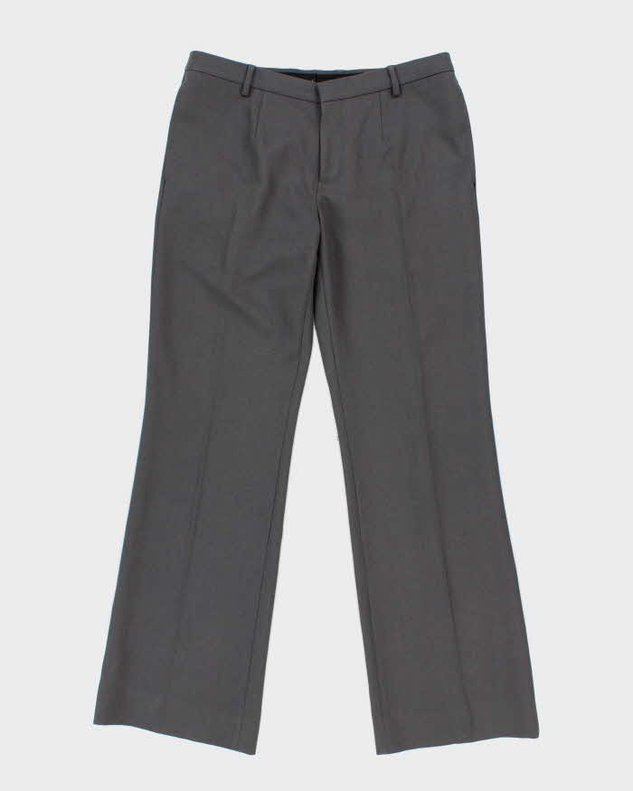 Men's Grey Burberry Smart Pleated Trousers - W34L31