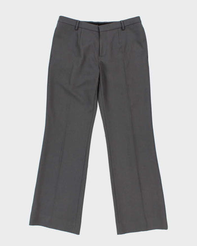 Men's Grey Burberry Smart Pleated Trousers - W34L31