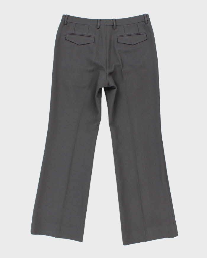 Men's Grey Burberry Smart Pleated Trousers - W34L31