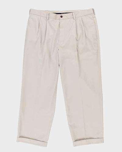 Brooks Brothers Beige Pleated Trousers - W38 L28