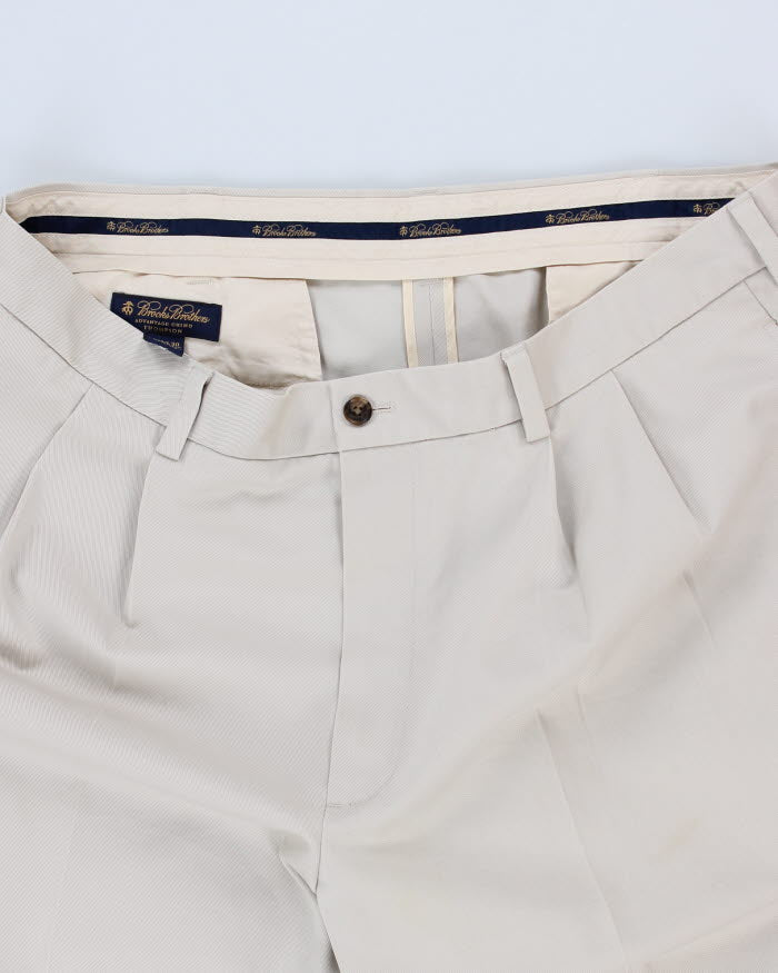 Brooks Brothers Beige Pleated Trousers - W38 L28