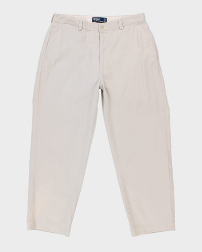 Vintage 90s Polo by Ralph Lauren Cream Trousers - W36 L29