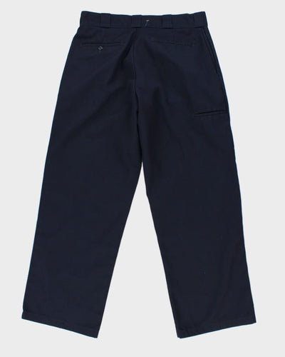 00s Dickies Navy Loose Fit Trousers - W34 L30