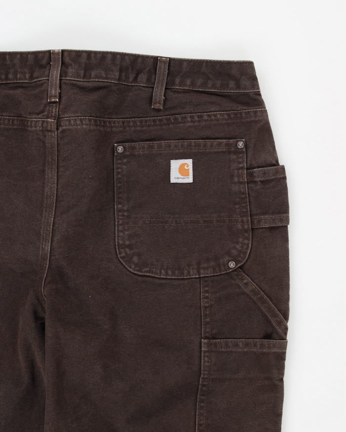 Vintage Carhartt Brown Double Knee Workwear Trousers - W36 L30 – Rokit