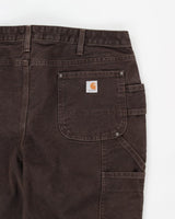 Vintage Carhartt Brown Double Knee Workwear Trousers - W36 L30