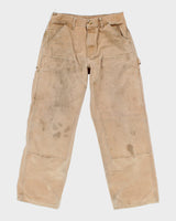 Vintage Carhartt Double Knee Brown Workwear Trousers - W28 L28