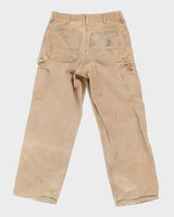 Vintage Carhartt Double Knee Brown Workwear Trousers - W28 L28