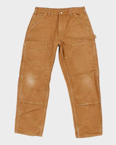 Vintage Carhartt Double Knee Brown Workwear Trousers - W30 L29