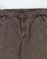 00s Carhart Khaki Carpenter Work Trousers - W36 L33