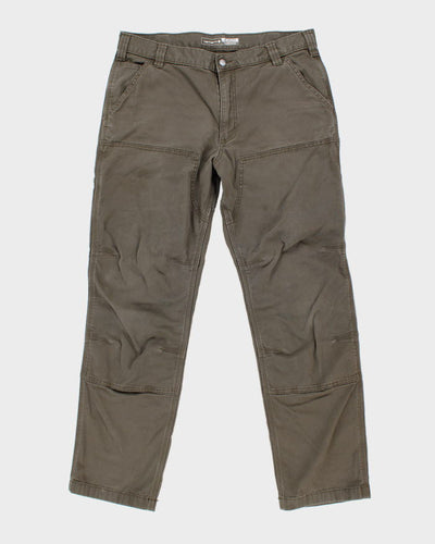 Carhartt Khaki Double Knee Carpenter Work Trousers - W36 L31
