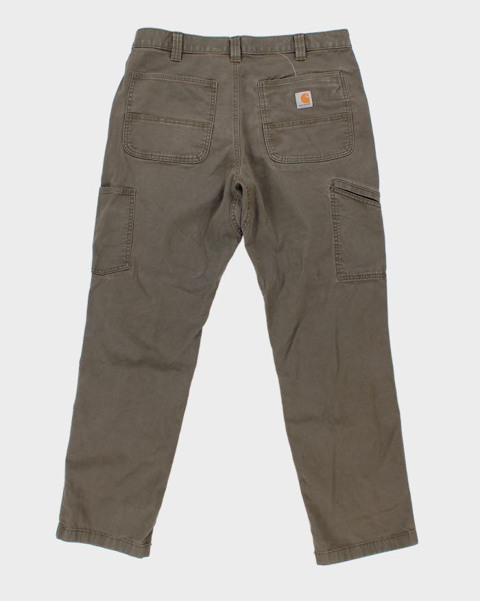 Carhartt Khaki Double Knee Carpenter Work Trousers - W36 L31