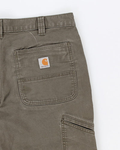 Carhartt Khaki Double Knee Carpenter Work Trousers - W36 L31