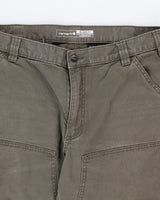 Carhartt Khaki Double Knee Carpenter Work Trousers - W36 L31
