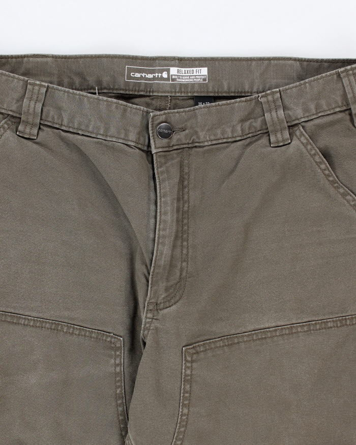 Carhartt Khaki Double Knee Carpenter Work Trousers - W36 L31