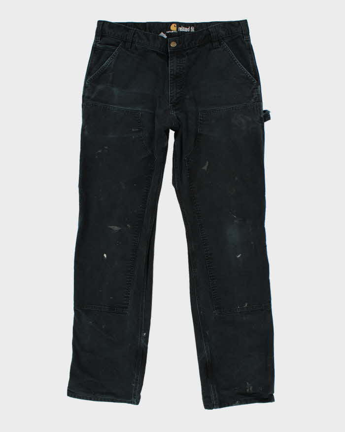 Vintage Carhartt Double Knee Black Workwear Trousers - W36 L33